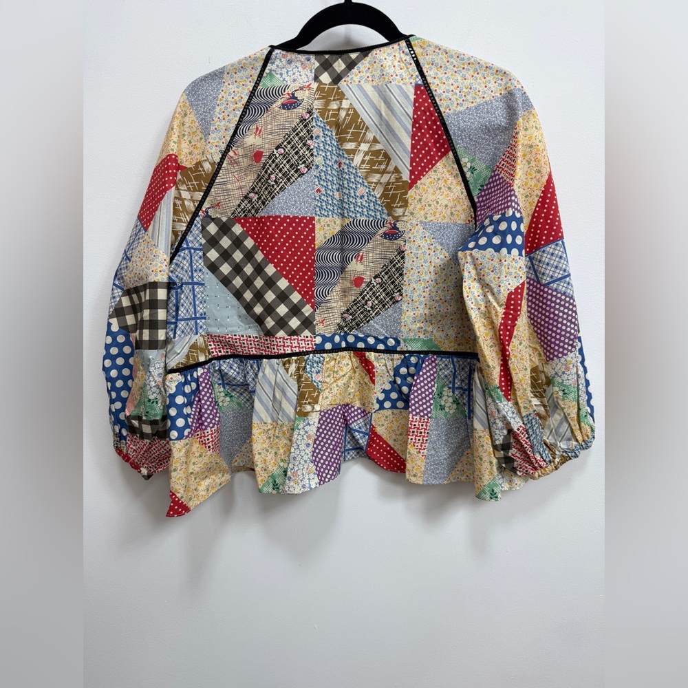 Hunter Bell Multicolor Patchwork Blouse, Nwot, Si… - image 3